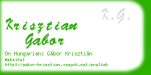 krisztian gabor business card
