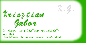 krisztian gabor business card